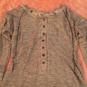 Grey Button T-Shirt